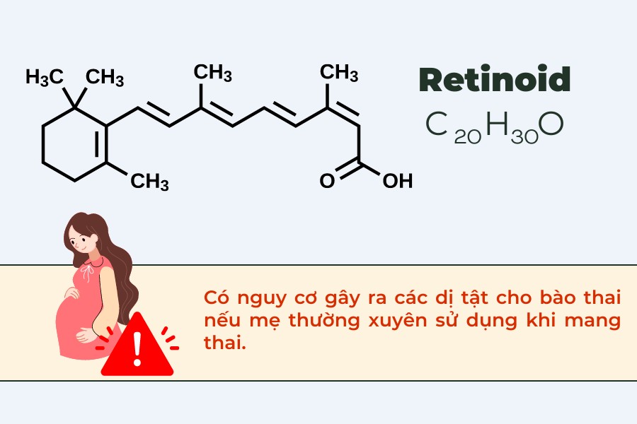 thành phần mỹ phẩm mẹ bầu cần tránh Retinoid