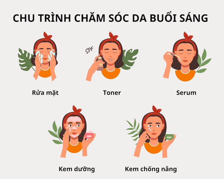 Chăm sóc da buổi sáng