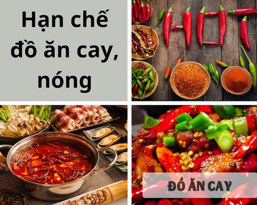 trị sẹo rỗ kiêng ăn gì? đồ cay, nóng