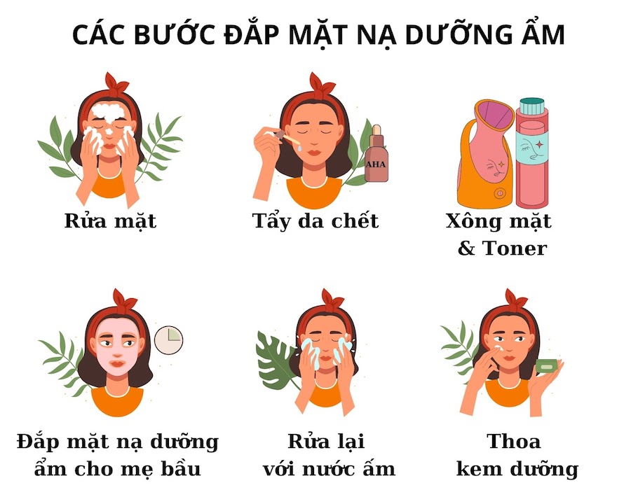 Các bước đắp mặt nạ bà bầu